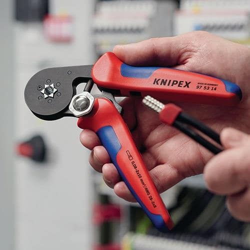 KNIPEX Aderendhülsenzange Gesamt-L.180mm 0,08-10,0 (AWG 28-7)mm² brün.Mehrkomp.-Hüllen