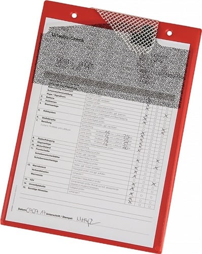 EICHNER Auftragstasche m.Klettverschluss,Kordel u.2 Fächer DIN A4 rot VE=10 St.EICHNER