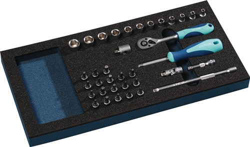 TECWERK Werkzeugmodul 36-tlg.1/3-Modul Steckschlü.TECWERK