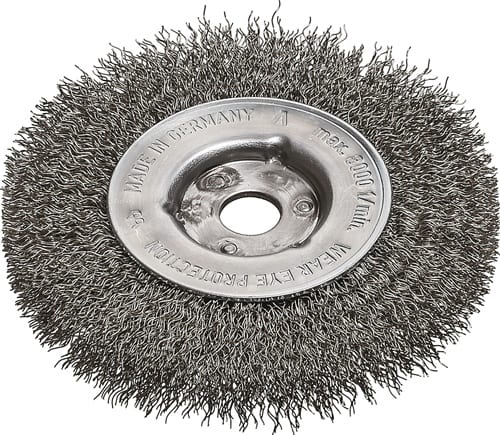 LESSMANN Rundbürste RBE Bohr.12mm Drahtstärke 0,30mm Stahldraht rostfr.ROH 21mm