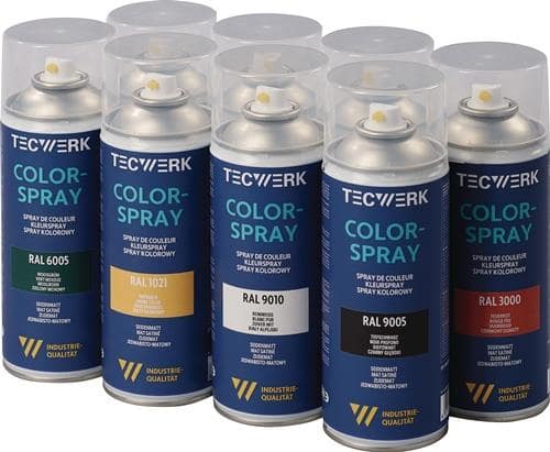 TECWERK Colorspray feuerrot hochglänzend RAL 3000 400ml Spraydose TECWERK