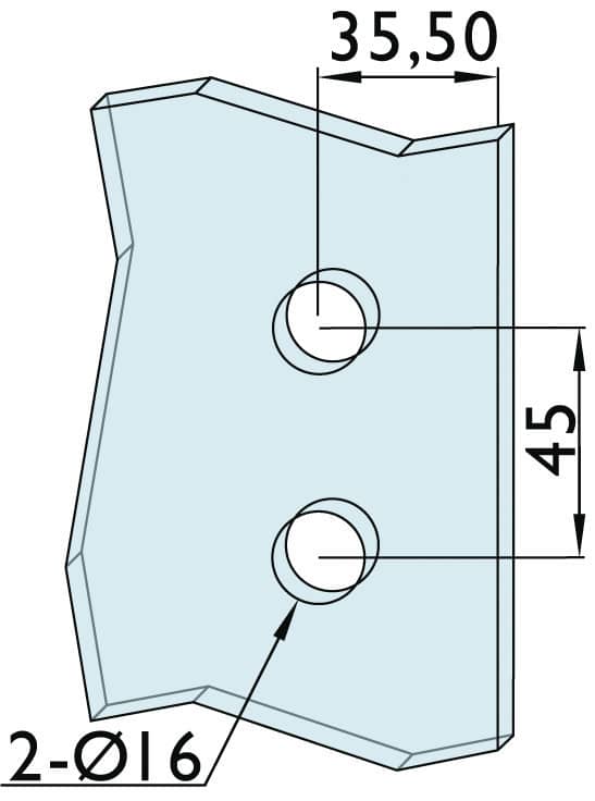 HERMAT Glastürband 6325, Aluminium