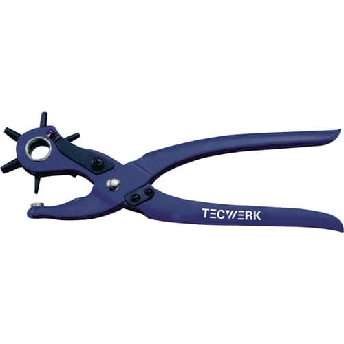 TECWERK Revolverlochzange Gesamt-L.240mm 2/2,5/3/3,5/4 u.5mm blau pulv.TECWERK