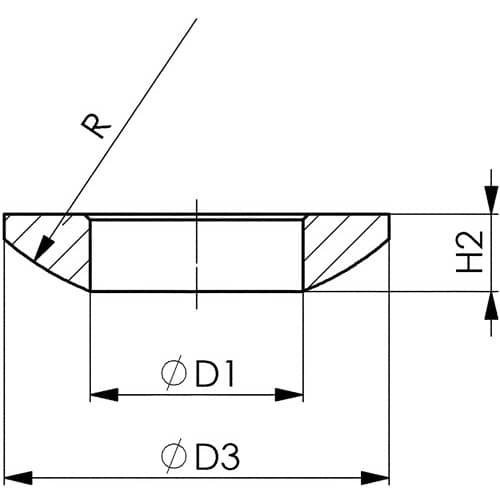 AMF Kugelscheibe DIN 6319C f.Schrauben M16 Bohrungs-D.17mm AMF