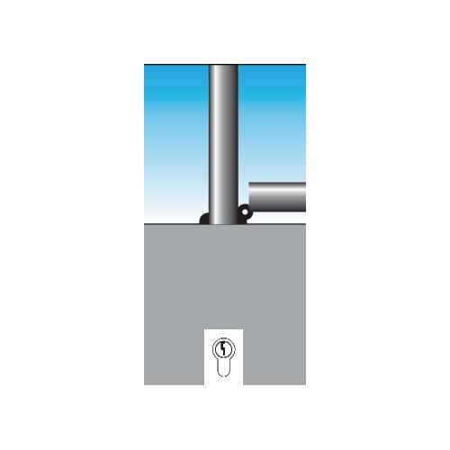 URBANUS Sperrpfosten STA silber kippbar,z.Aufdübeln URBANUS