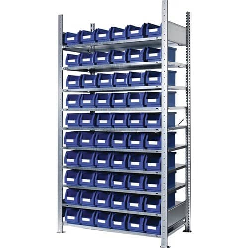 KAPPES Steckregal H2000xB1000xT300mm Grundregal 10 Stahl-Bd.60xGr.5 blau KAPPES