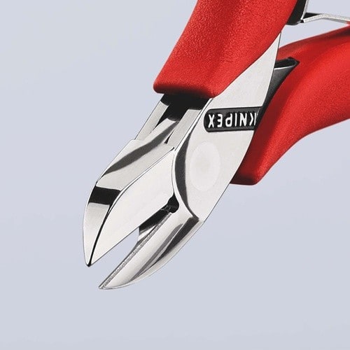 KNIPEX Elektronik-Seitenschneider L.115mm Form 0 Facette ja Ku.-Überzug