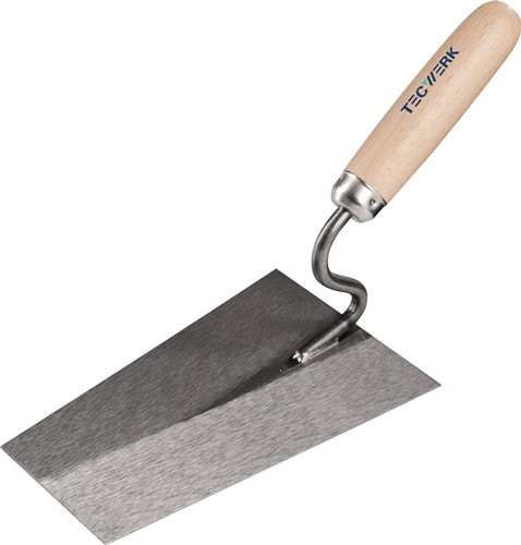 TECWERK Maurerkelle L.180mm B.125mm m.Buchenholzheft,S-Hals gehär.Stahl,geschl.TECWERK