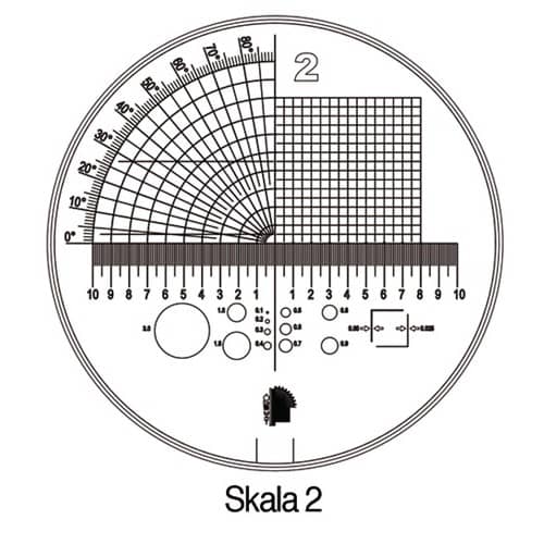 SCHWEIZER Messskala Tech-Line Skala-D.25/2,5mm Duo-Skala 2 SCHWEIZER