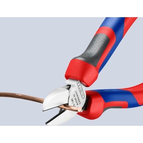 KNIPEX Seitenschneider L.140mm Kopf verchr.m.Mehrkomp.-Hüllen KNIPEX