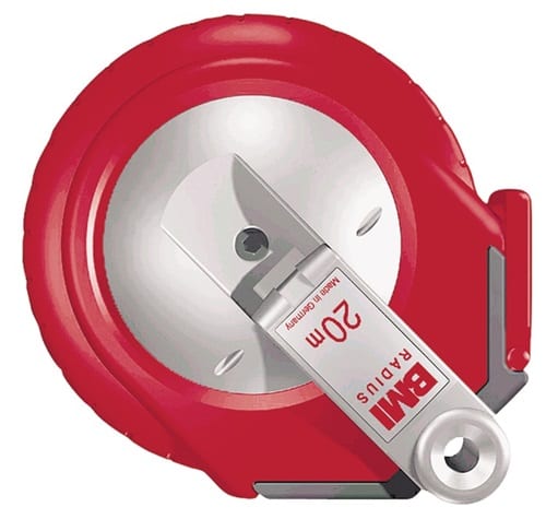 Kapselbandmaß RADIUS Band-B.13mm A mm/cm EG II Ku.gelb Stahlmaßband BMI