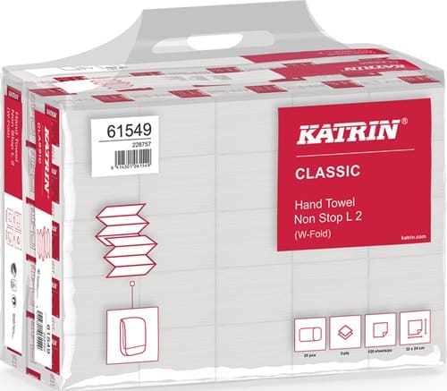 ELOS Falthandtuch Katrin Classic L 2 2-lag.weiß L.ca.240mm xB.ca.320mm 3000 Tücher/KT