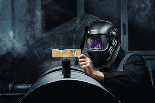 OPTREL Schweißerschutzhelm Vegaview2.5 schwarz 90x110mm DIN 8-12 Krt.OPTREL