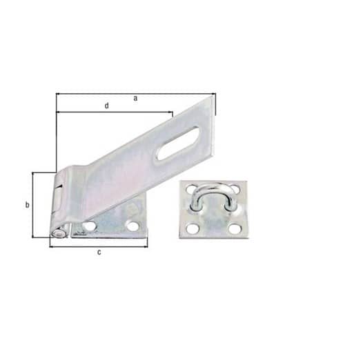 GAH Sicherheitsüberfalle L.153x68mm B.50mm STA galv.verz.d.pass.GAH