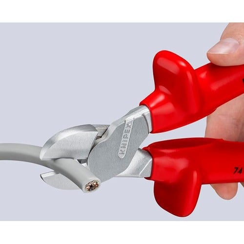 KNIPEX Kraftseitenschneider L.250mm VDE Form 0 tauchisol.KNIPEX