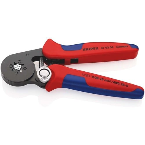 KNIPEX Aderendhülsenzange L.180mm 0,08-10,0+16,0 (AWG 28-5) mm² brün.Mehrkomp.-Hüllen