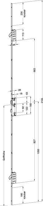 WINKHAUS Mehrfachverriegelung STV FG1660 M2, 8/92, Falle Standard, Stahl