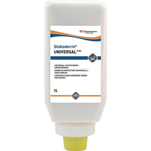 SC JOHNSON PROFESSIONAL Hautschutzcreme Stokoderm Univ.PURE 1l schwach fettend,unparfümiert Softflasche
