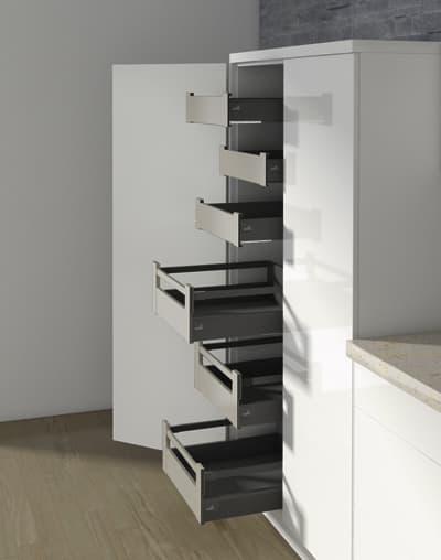 HETTICH Zarge ArciTech, 94 mm / 500 mm, anthrazit, links, 9121291