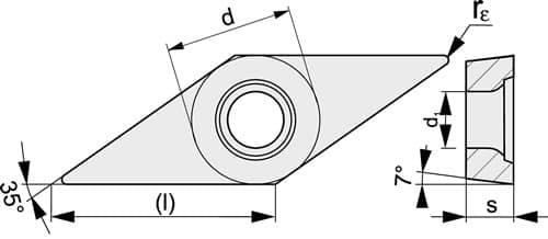 TECWERK Wendeschneidplatte VCMT110302-M UNI Bearb.mittel TECWERK