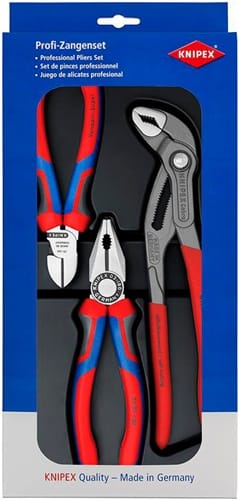 KNIPEX Zangensatz Bestseller-Paket Inh.3tlg.pol.Kunststoff-Tiefziehteil KNIPEX