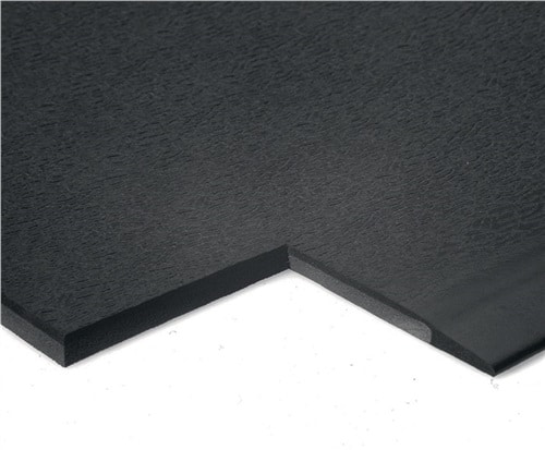 COBA Arbeitsplatzbodenbelag Zuschnitt B900xS12mm schwarz PVC Preis p.lfd m