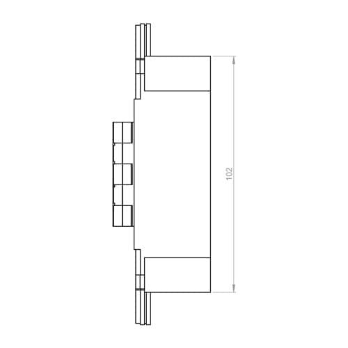 BSW verdecktl.Objektband Hide 3D130-80 Alu.F1 Bandhöhe 130mm Bel.-W.80kg BSW