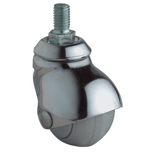 BS ROLLEN Kugellenkrolle D.40mm Trgf.30kg M10 Gum.grau BS ROLLEN