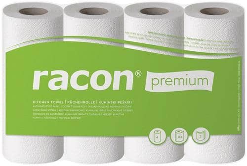 RACON Küchenrolle racon® premium K-2 B220xL250ca.mm weiß 2-lagig,perforiert 4 Rl./PAK