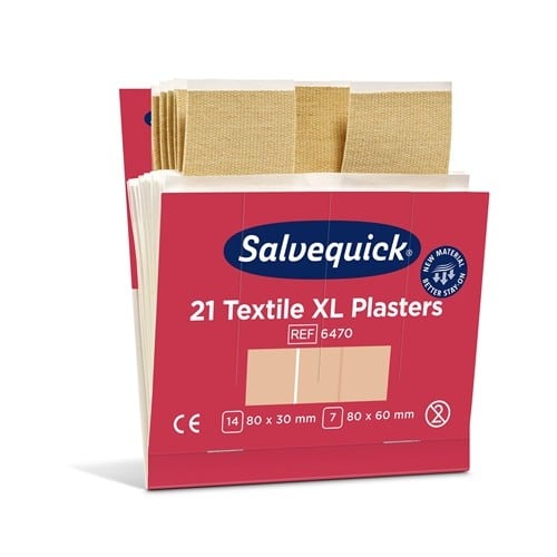 SALVEQUICK Pflasterstrips Salvequick Textilpflaster ext.gr.6Nachfüllpack je 21St.SALVEQUICK