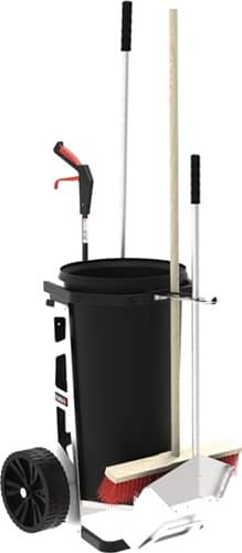 FLORA Reinigungswagen Tonne 60 l,Greifzange,Schaufel,Besen STA FLORA