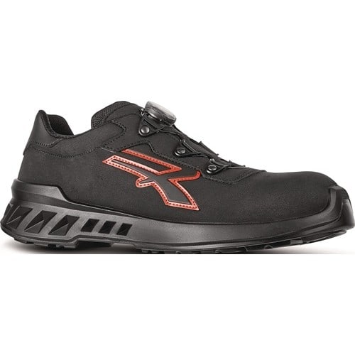 U.POWER Sicherheitshalbschuh Caesar Gr.45 W.11 schwarz/rot S3S CI FO SR ESD