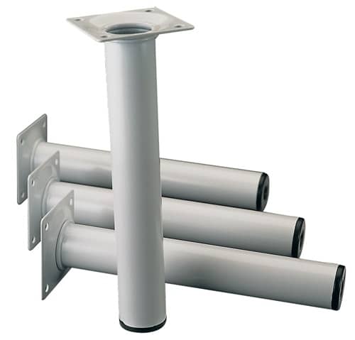 ALFER ELEMENT SYSTEM Möbelfuß weißalu.30mm H.200mm Platte ALFER ALUMINIUM