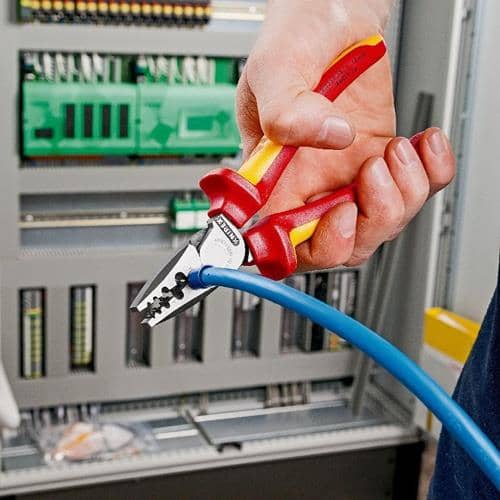 KNIPEX Aderendhülsenzange Gesamt-L.180mm 0,25-16,0(AWG 23-5)mm² pol.Mehrkomp-Hüllen VDE