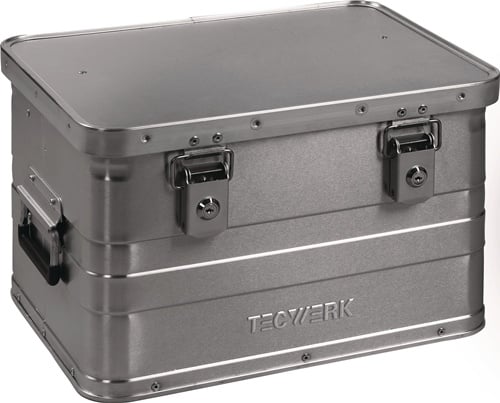 TECWERK Aluminiumbox L430xB330xH275mm 29l m.Klappverschluss u.Zylinderschl.TECWERK