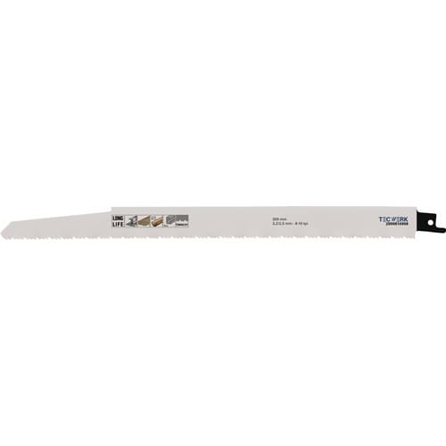 TECWERK Säbelsägeblatt L.300mm B.22mm TPI 8/10 3,2/2,5mm 3 St./Karte TW