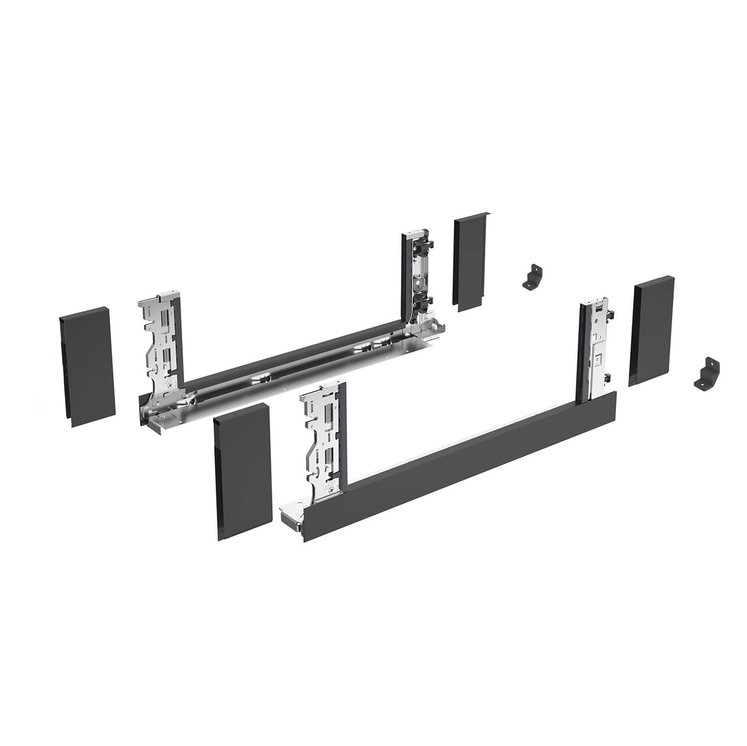 HETTICH AvanTech YOU Set, Inlayzarge, Höhe 187 mm x NL 400 mm, anthrazit, links und rechts, 9353298