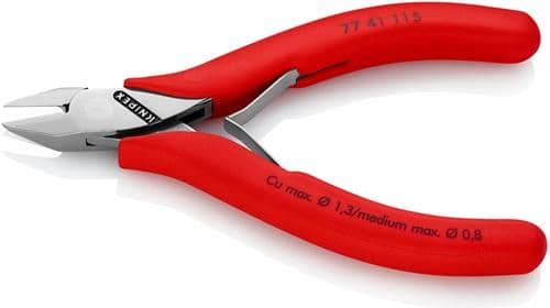 KNIPEX Elektronik-Seitenschneider L.115mm Form 2 Facette nein Ku.-Überzug