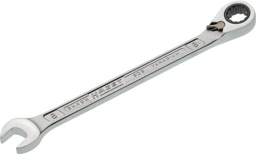 HAZET Maulringratschenschlüssel 606 SW 8mm L.129,9mm umschaltbar,Rings.15Grad HAZET