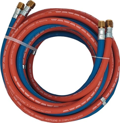 Nordwest Autogengasschlauch Wandstärke 5 / 3,5 mm blau / rot