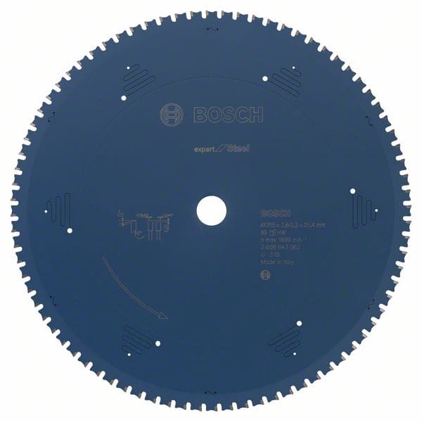BOSCH Kreissägeblatt Expert for Steel, 355 x 25,4 x 2,6 mm, 80