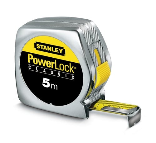 STANLEY Taschenrollbandmaß PowerLock® L.5m B.19mm mm/cm EG II Ku.Clip lose