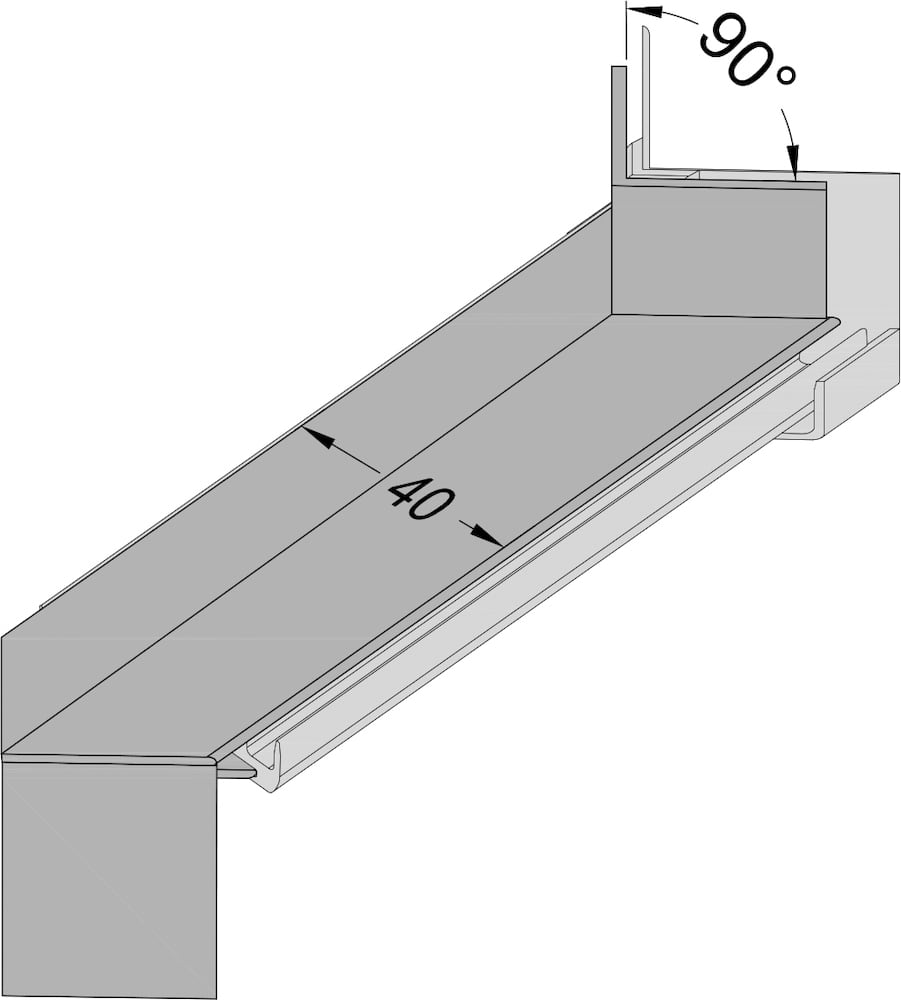 GUTMANN Außeneckverbinder VFG 400 AE, 225 mm, mittelbraun
