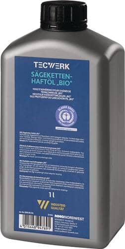 TECWERK Sägekettenhaftöl BIO 52 mm²/s (bei 40GradC) 1l Flasche TECWERK