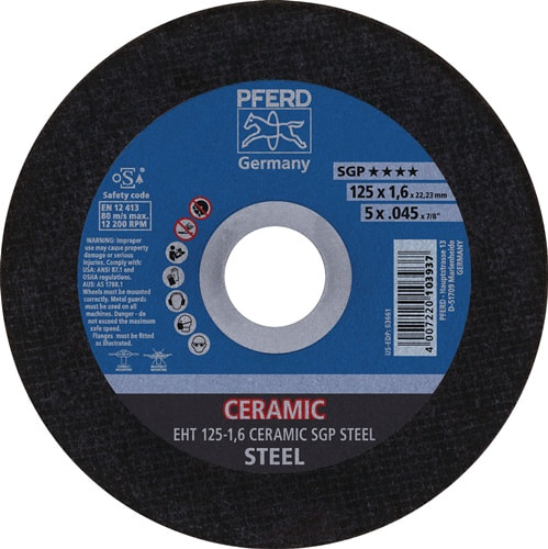 PFERD TOOLS Trennscheibe Ceramic SGP Steel D125x1,6mm ger.STA PFERD