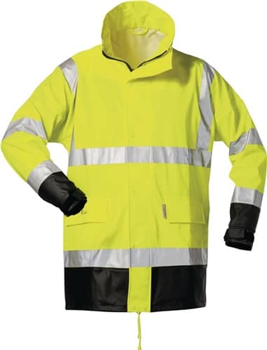 NORWAY Warnschutz PU Regenjacke Manfred Gr.L gelb/schwarz