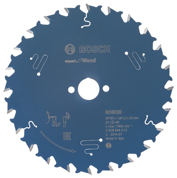 BOSCH Kreissägeblatt Expert for Wood, 160 x 20 x 1,8 mm, 24