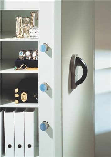 ORGAMI SISTEC Wertsch.-Schrank H1030xB620xT580mm 130l 1 Tür,2 Fbd.lichtgrau