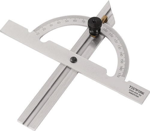 TECWERK Winkelmesser Gradbogen-D.250mm Schienen-L.500mm TECWERK