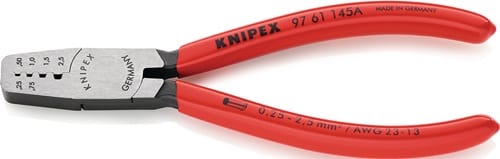 KNIPEX Aderendhülsenzange L.145mm 0,25-2,5 (AWG 23-13) mm² pol.Ku.-Überzug KNIPEX